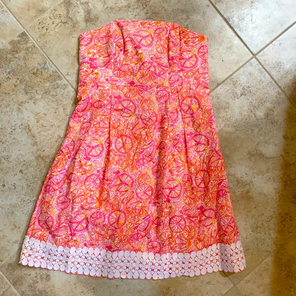 Lilly Pulitzer “Ten Speed” Strapless Dress